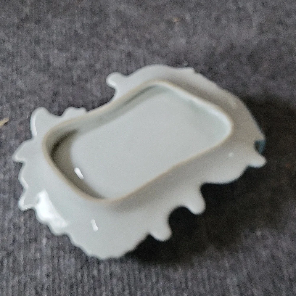 Vintage small porcelain floral jewelry dish
